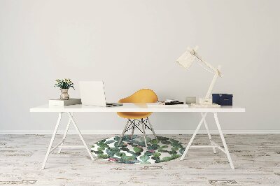 Tapete para cadeira de escritório Cactos com flores