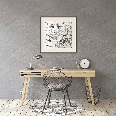 Tapete para escritório Gatos esboçados