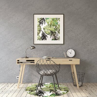 Tapete escritório Folhas de aquarela