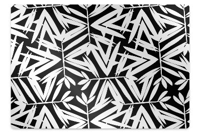 Tapete para cadeira de escritório Padrão preto e branco