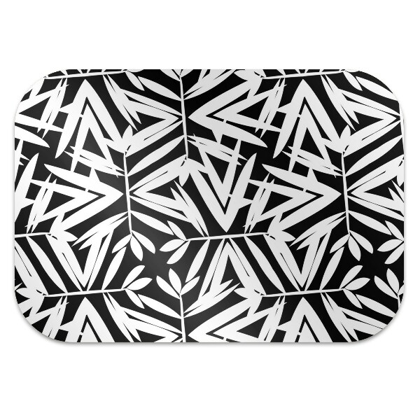 Tapete para cadeira de escritório Padrão preto e branco