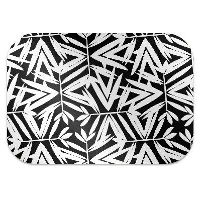 Tapete para cadeira de escritório Padrão preto e branco