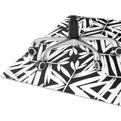 Tapete para cadeira de escritório Padrão preto e branco