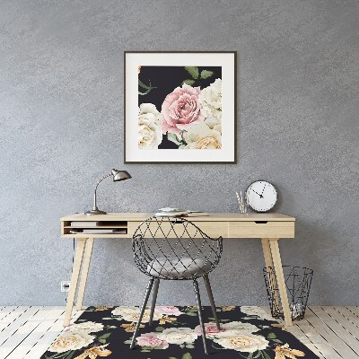 Tapete para cadeira de escritório Rosas vintage