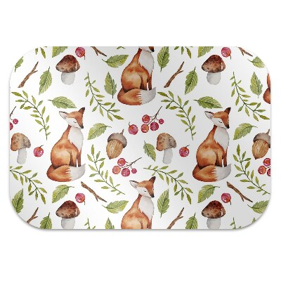 Tapete para cadeira de escritório A Raposa e os Frutos da Floresta
