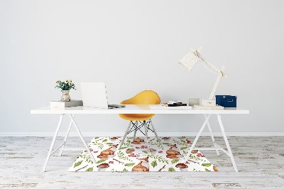 Tapete para cadeira de escritório A Raposa e os Frutos da Floresta