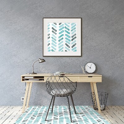 Tapete para cadeira de escritório espinha de peixe aquarela