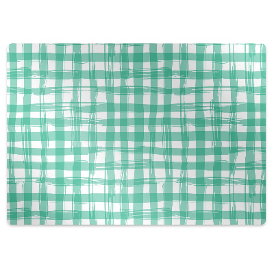 Tapete para escritório xadrez verde
