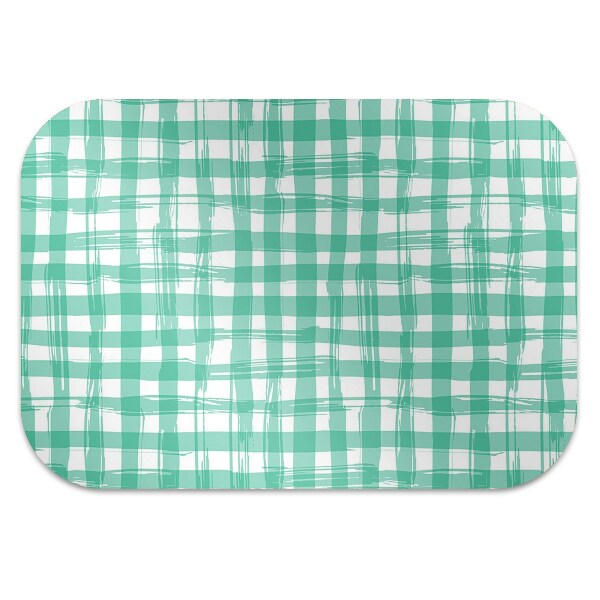 Tapete para escritório xadrez verde
