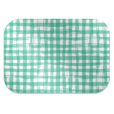 Tapete para escritório xadrez verde