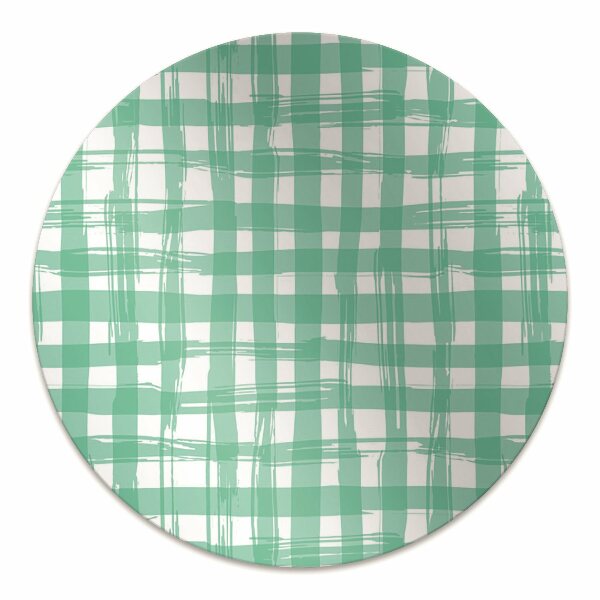 Tapete para escritório xadrez verde