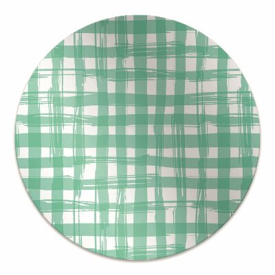 Tapete para escritório xadrez verde