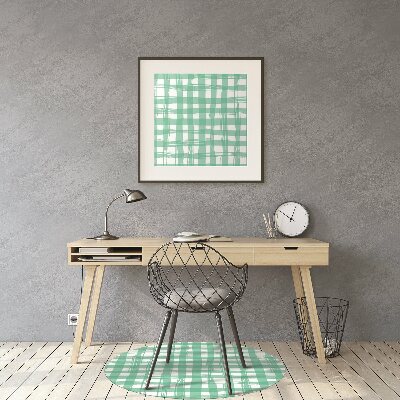 Tapete para escritório xadrez verde