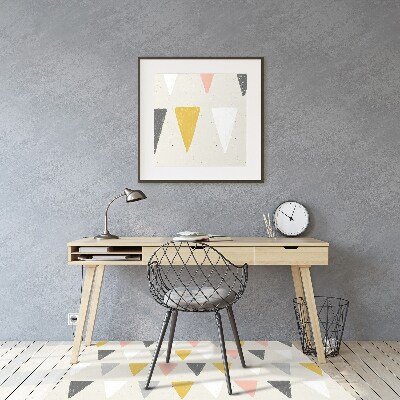 Tapete para cadeira de escritório Padrão triangular