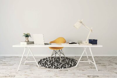 Tapete escritório Cactos desenhados em branco