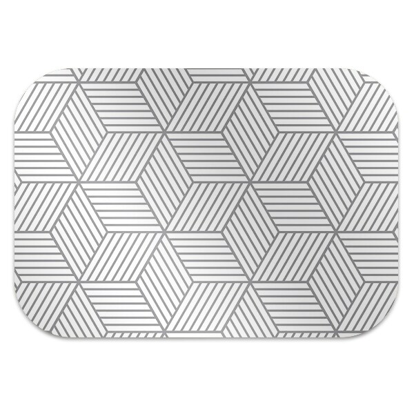 Tapete para escritório Cubos 3D cinza