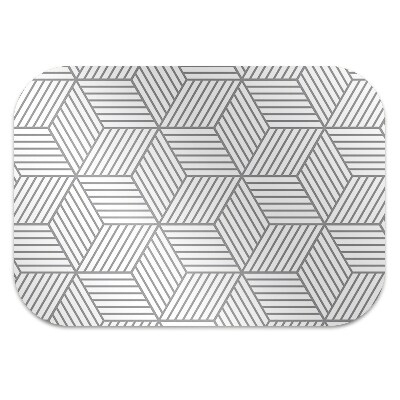 Tapete para escritório Cubos 3D cinza
