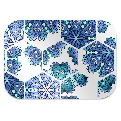 Tapete para cadeira de escritório Flores hexagonais