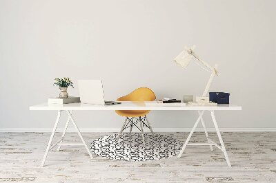 Tapete para cadeira de escritório Círculos pretos e brancos