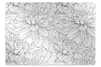 Tapete para escritório Flores esboçadas