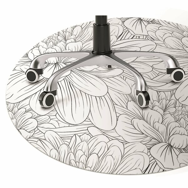 Tapete para escritório Flores esboçadas