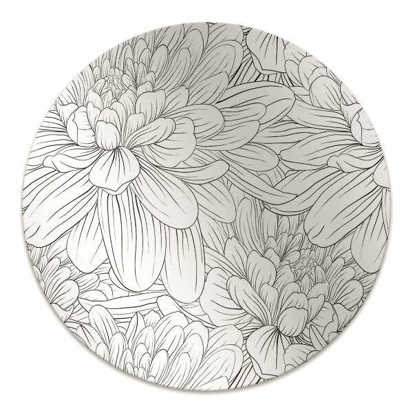 Tapete para escritório Flores esboçadas
