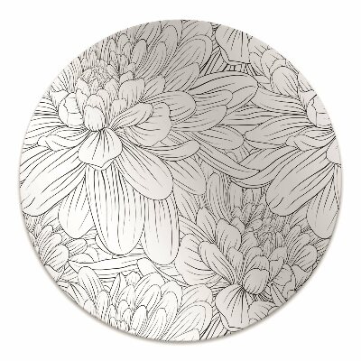 Tapete para escritório Flores esboçadas