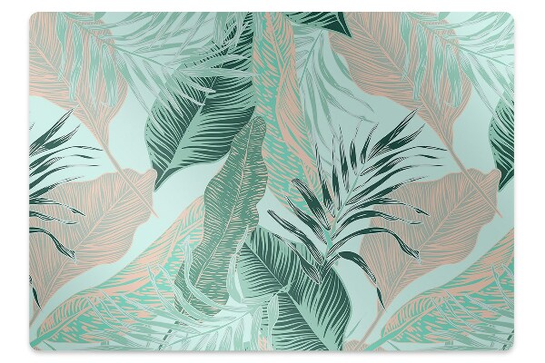 Tapete para cadeira de escritório Folhas tropicais