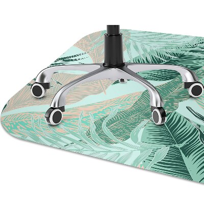 Tapete para cadeira de escritório Folhas tropicais