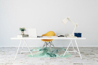 Tapete para cadeira de escritório Folhas tropicais