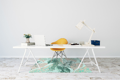 Tapete para cadeira de escritório Folhas tropicais