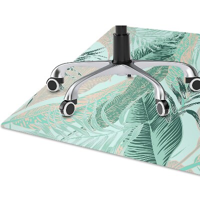 Tapete para cadeira de escritório Folhas tropicais
