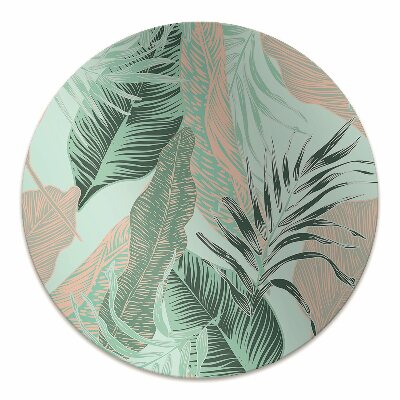 Tapete para cadeira de escritório Folhas tropicais