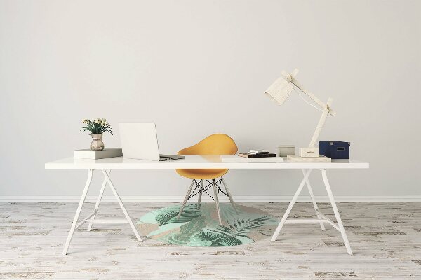 Tapete para cadeira de escritório Folhas tropicais