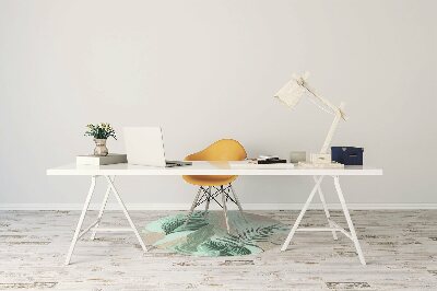 Tapete para cadeira de escritório Folhas tropicais