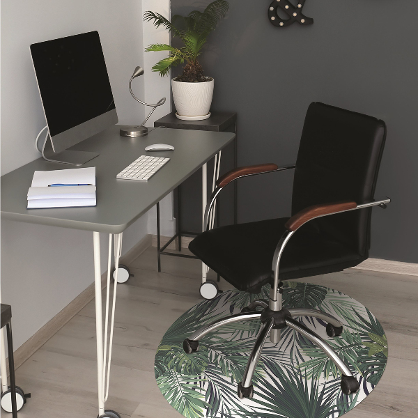 Tapete para cadeira de escritório Folhas tropicais