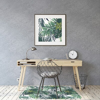 Tapete para cadeira de escritório Folhas tropicais