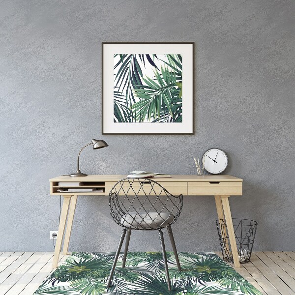 Tapete para cadeira de escritório Folhas tropicais