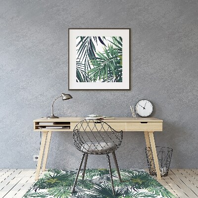 Tapete para cadeira de escritório Folhas tropicais