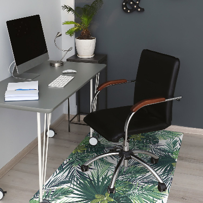 Tapete para cadeira de escritório Folhas tropicais
