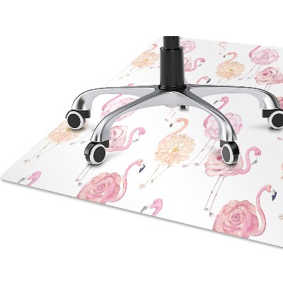 Tapete escritório Flamingos e flores