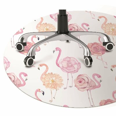 Tapete escritório Flamingos e flores