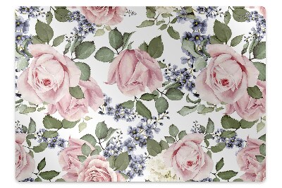 Tapete escritório Rosas em aquarela