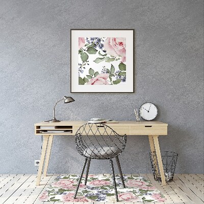 Tapete escritório Rosas em aquarela