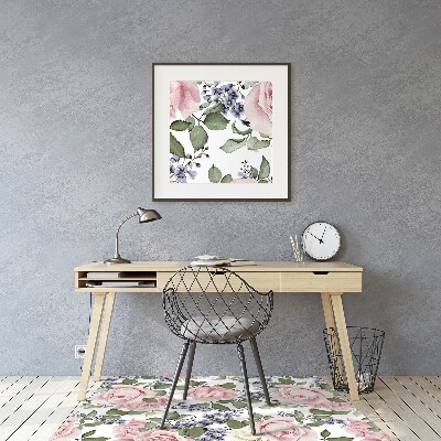 Tapete escritório Rosas em aquarela