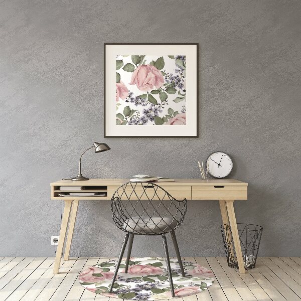 Tapete escritório Rosas em aquarela