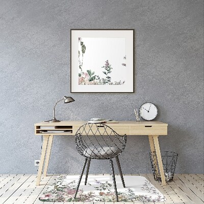 Tapete para cadeira de escritório Jardim pastel