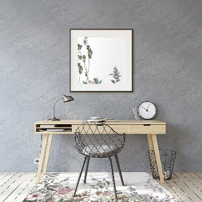 Tapete para cadeira de escritório Jardim pastel