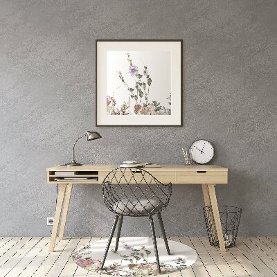 Tapete para cadeira de escritório Jardim pastel