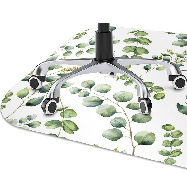 Tapete para cadeira de escritório flor de eucalipto